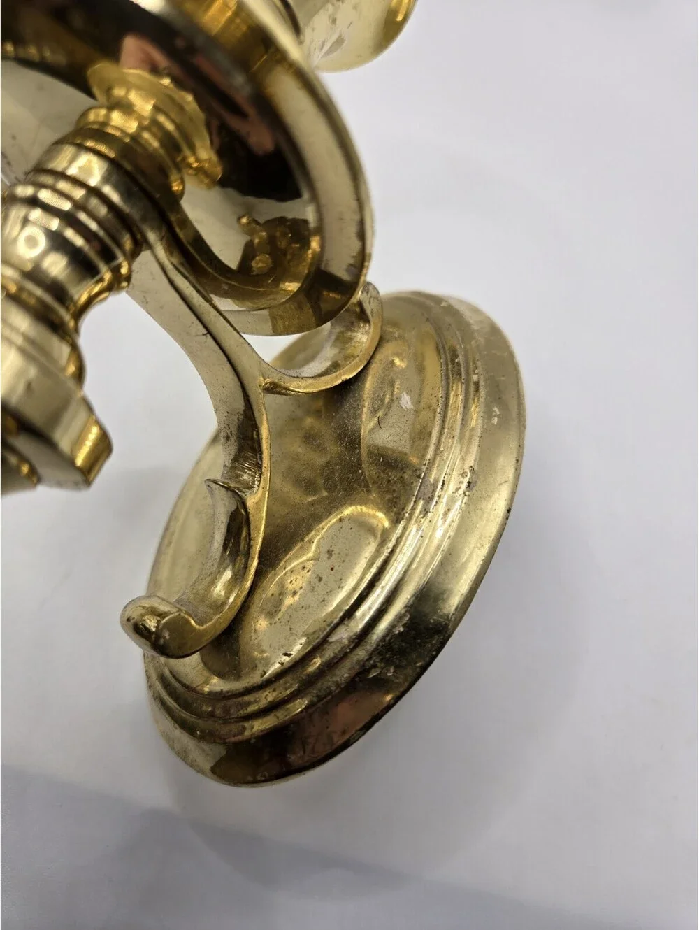 Vintage Solid Brass Pair/Set Wall Sconce Candle Holders Twist Swirl 10